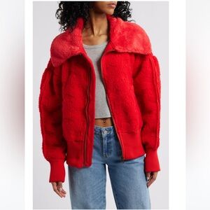 Free People Cozy Up Textured Fleece
Cardigan
HIGH RISK RED,